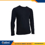 Polo de Algodón Azul 30/1 Manga Larga