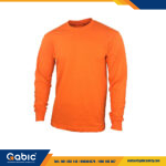 Polo de Algodón Naranja 30/1 Manga Larga