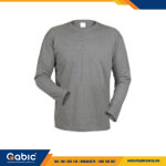 Polo de Algodón Plomo 30/1 Manga Larga