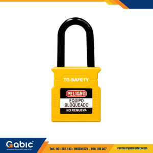 Candado con Arco de Plástico de 38mm Amarillo TS WCP38P To Safety