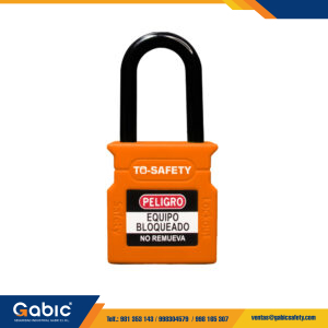 Candado con Arco de Plástico de 38mm Naranja TS WCP38P To Safety