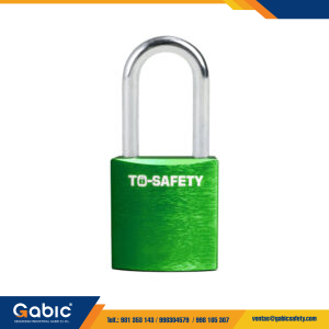 Candado de Aluminio con Arco de Acero 38mm Verde TS ALP38S To Safety