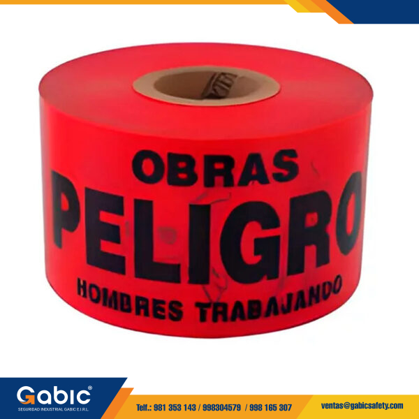 Cinta de Peligro Obras Rojo x 200 Metros