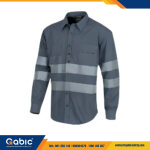 Camisa Drill Plomo con Cinta