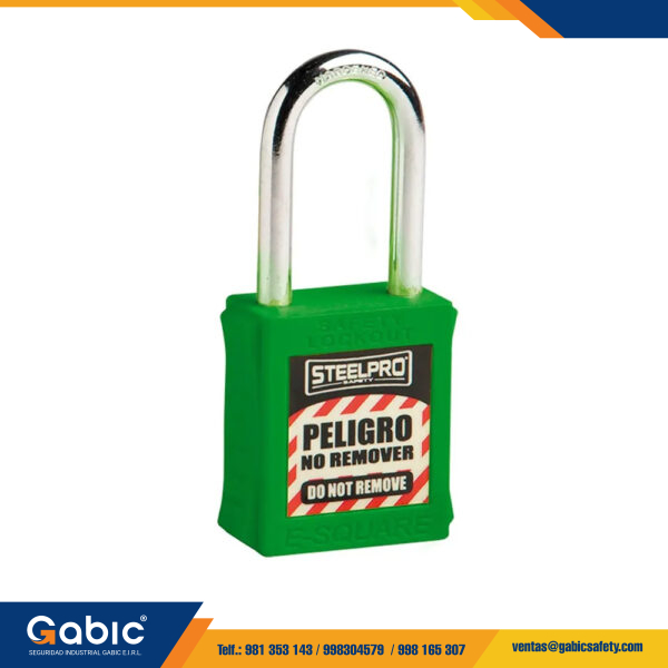 Candado Steelpro Bloqueo Corto X10 Verde