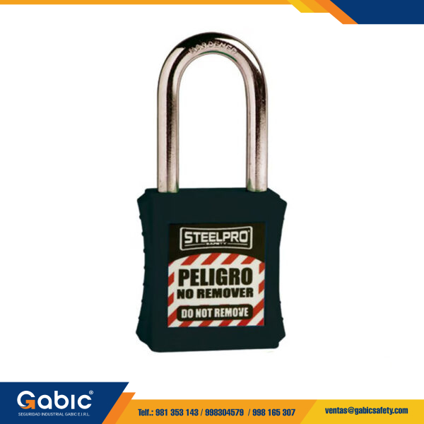 Candado Steelpro Bloqueo X10 Corto Negro