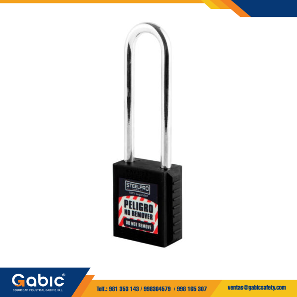Candado Steelpro Bloqueo X10 Largo Negro
