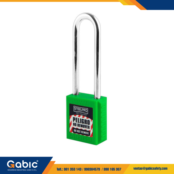 Candado Steelpro Bloqueo X10 Largo Verde