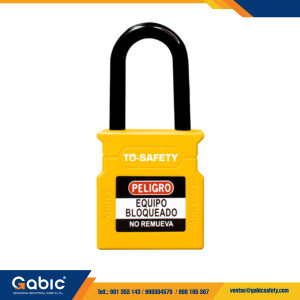 Candado Tosafety Corto Dieléctrico Amarillo