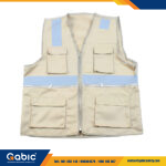 Chaleco Drill Beige con Cinta 1 pulgadas