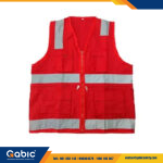 Chaleco Drill Rojo con Cinta 1 pulgadas