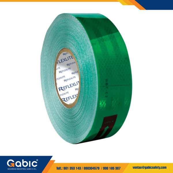 Cinta Reflectiva Verde Fosforecente 4 pulgadas