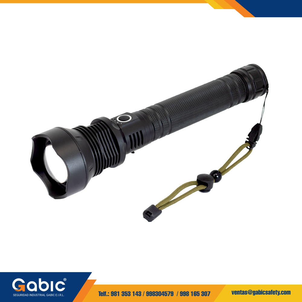 Linterna Recargable Opalux 8W 1734 800 Lm 3 Md De Encendido 2 Baterias