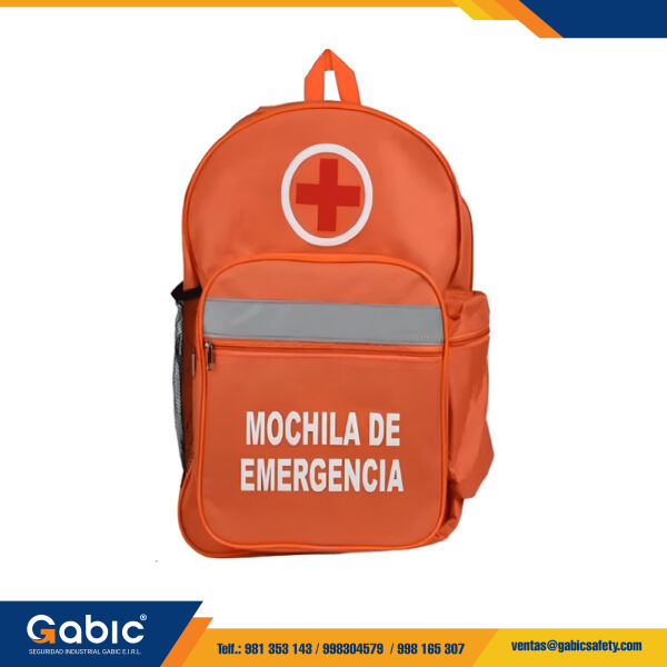Mochila De Emergencia Naranja Simple