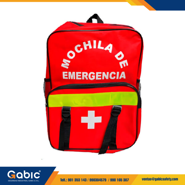 Mochila De Emergencia Rojo Simple