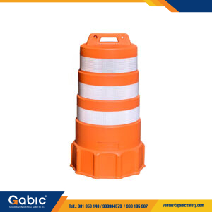 Cilindro Vial Basa con cintas reflectivas