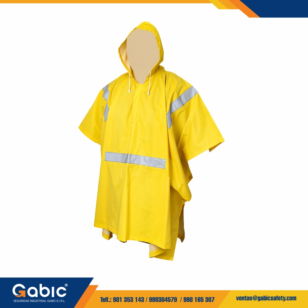 Poncho Impermeable HV Alta Visibilidad con Cinta Reflectiva Segpro