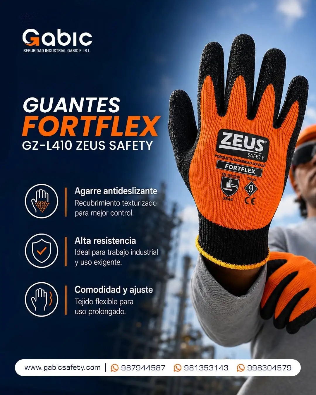 Guantes fortflex GZ L410 de la marca Zeus